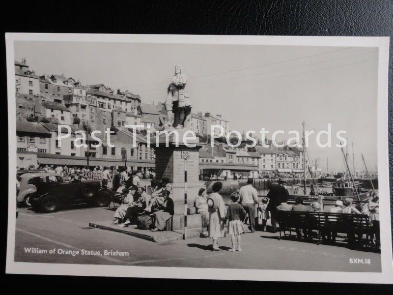 Vintage RP - William of Orange, Brixham - showing lovely Old Cars