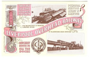 Ship Mauritania, Train Station, Liverpool Overhead Railway, England, Lighthouse