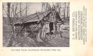 Wilmington Delaware Deer House, Wilmington Free Zoo, Undivided Back, PC U18068