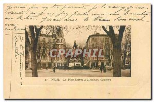 Old Postcard The Beatrix Nice Place and Monument Gambetta