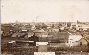 High River Alberta MacMillan Coca Cola Sign Elevators AB c1913 RPPC Postcard H41