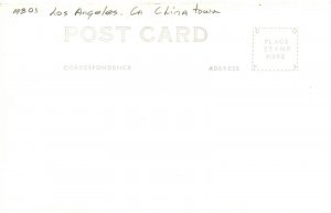 Postcard RPPC 1930s California Los Angeles Chinatown Wishing Well CA24-1982