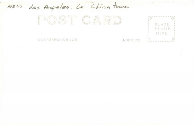 Postcard RPPC 1930s California Los Angeles Chinatown Wishing Well CA24-1982