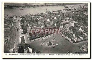 Old Postcard Antwerp L & # 39hotel city has seen theft & # 39oiseau