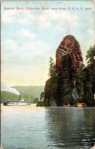 Rooster Rock Columbia River Antique Postcard PM Cancel WOB Note DB 1c John Smith 