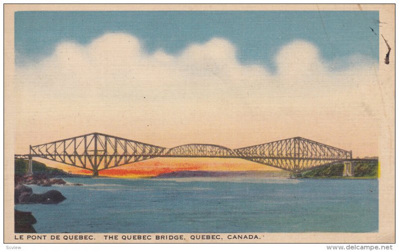 The Quebec Bridge, QUEBEC, Canada, 1930-1940s
