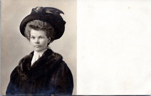 RPPC Kruxo 1908- 1920  Woman in coat and hat