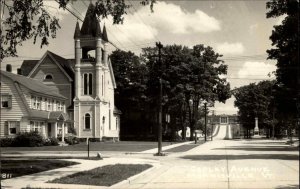 Morrisville VT Copley Ave c1940 Real Photo Postcard