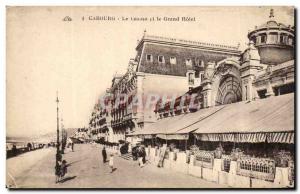 Cabourg Old Postcard The casino and grand hotel