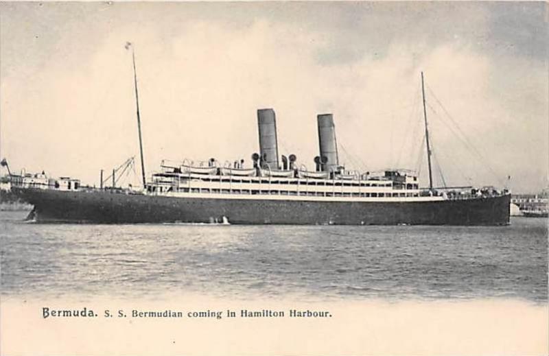 1679 S.S. Bermudian  arriving in Hamilton Harbour