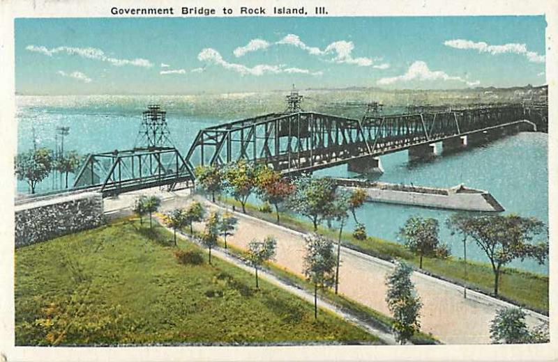 Government Rail & Highway Bridge to Rock Island IL Illinois