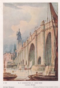 RP Bonington London Bridge Vintage Painting Postcard