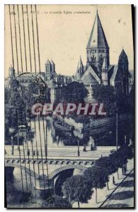 Old Postcard Metz The new Protestant church