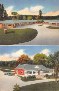 Woodstock New Brunswick Canada Motel Hill View Linen Antique Postcard K15763