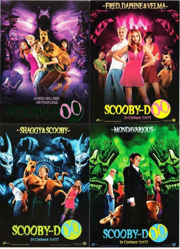 4 Postcards of Scooby-Doo Movie Lot