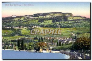 Old Postcard Quai De Vevey and Mont Pelerin