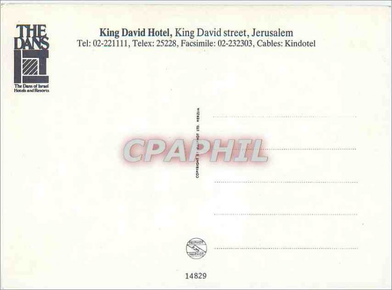 Modern Postcard King David Hotel Jerusalem King David Street