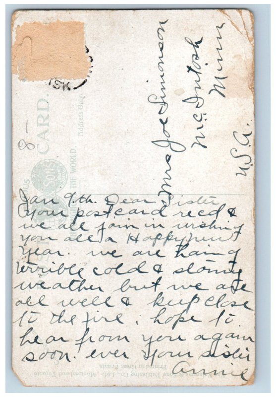 c1910 C.P.R. Depot Brandon Manitoba Canada Antique Train Railway Postcard