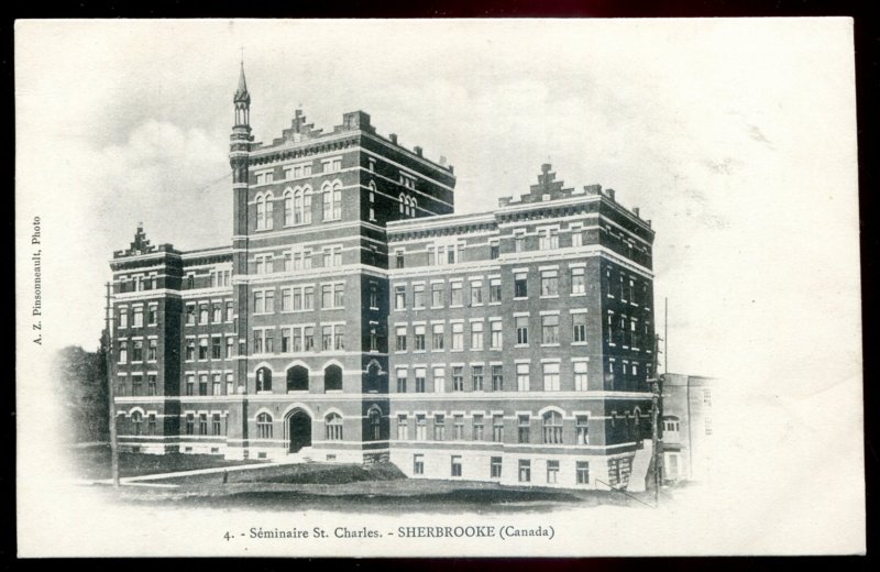 dc1474 - SHERBROOKE Quebec Postcard 1900s St. Charles Seminary by Pinsonneault