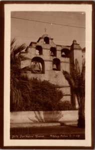 Pillsbury Real Photo Postcard Bells at San Gabriel Mission Arcángel California