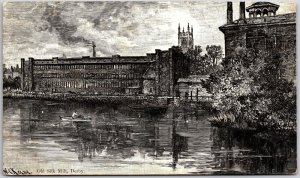 1904 Old Silk Mill Derby England United Kingdom Boating Posted Postcard