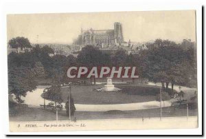 Reims Postcard Old Railway Station taking view