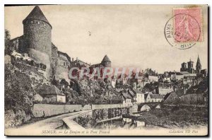 Old Postcard Semur Le Donjon and the Pont Pinard