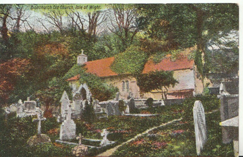 Isle of Wight Postcard - Bonchurch Old Church - Ref TZ484