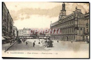 Old Postcard Valenciennes Place d'Armes