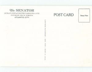 Unused 1940's SENATOR HOTEL SUNDECK Atlantic City New Jersey NJ E8721