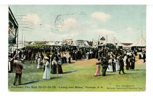 NH - Rochester. Rochester Fair, Looking Down the Midway ca 1909