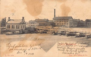 SWEDEN~FISKEBY PAPPERSBRUK-PAPER MILL~1903 PHOTO  POSTCARD