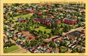 West Virginia Huntington Aerial View Of Marshall College Curteich