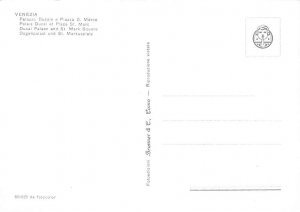 Ducal Palace & St Mark Square   Venezia Continental Size: Approx 4 X 6 inches...