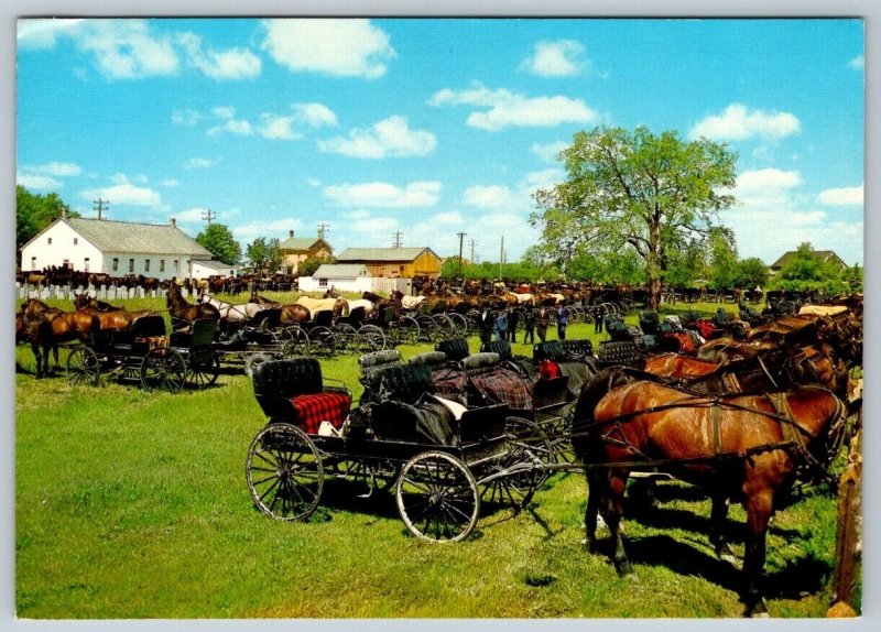 Martin's Old Order Mennonite Meeting House & Parking Lot, Kitchener ON Postcard