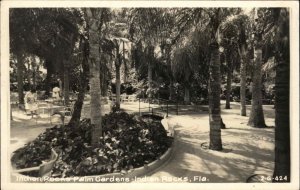 Indian Rocks Florida FL Indian Rocks Palm Gardens Real Photo Vintage Postcard
