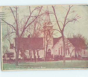 Divided Back CHURCH SCENE Fremont Nebraska NE hs7887