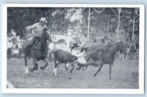 1941 Iowa's Championship Rodeo Horse Cowboy Sidney Iowa Vintage Antique Postcard