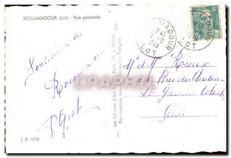 Modern Postcard General view Cows Rocamadour