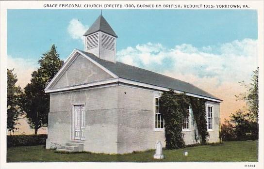 Grace Episcopal Church Erected 1700 Burned By British Rebuilt 1825 Yorktown V...