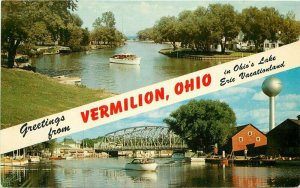 Dexter Koontz River Speed Boat 1950s Vermilion Ohio Postcard 9023