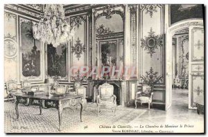 Old Postcard Chantilly Chateau De La Chambre De Monsieur Le Prince