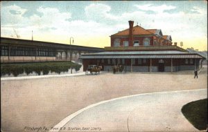 Pittsburgh Pennsylvania PA Train Station Depot Horse Wagon 1900s-10s Postcard