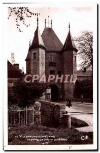 Old Postcard Villeneuve Sur Yonne Joigny Door Exterior