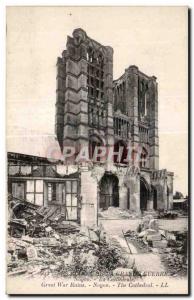 Old Postcard The Cathedral Noyon