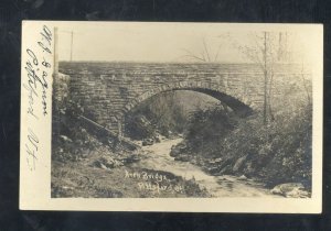 RPPC PITTSFORD VERMONT VT. ARCH BRIDGE VINTAGE REAL PHOTO POSTCARD