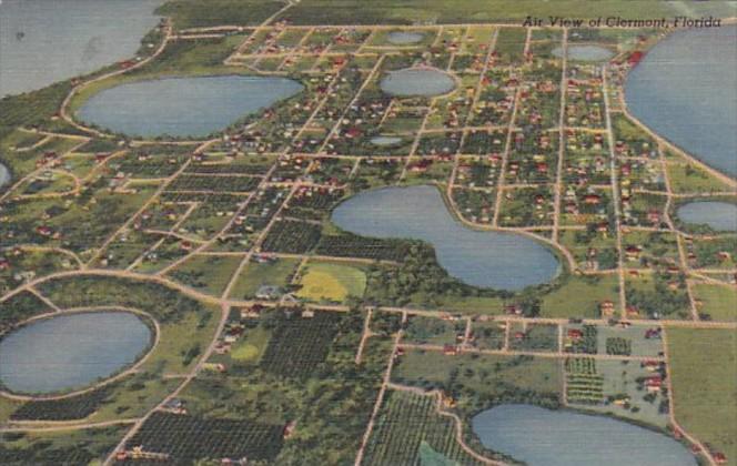 Florida Clermont Aerial View 1953 Curteich