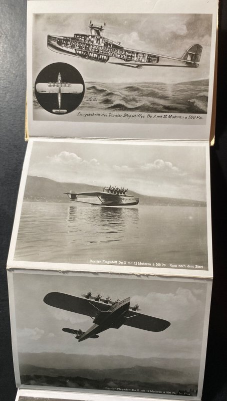 10 Original Dornier DOX Seaplane Flying Boat Photos RPPC Postcards