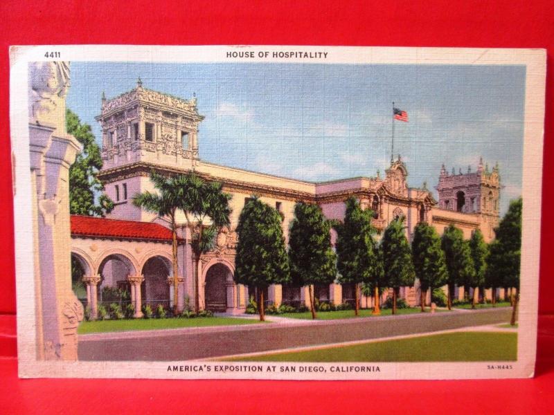 Postcard CA San Diego House of Hospitality America's Exposition