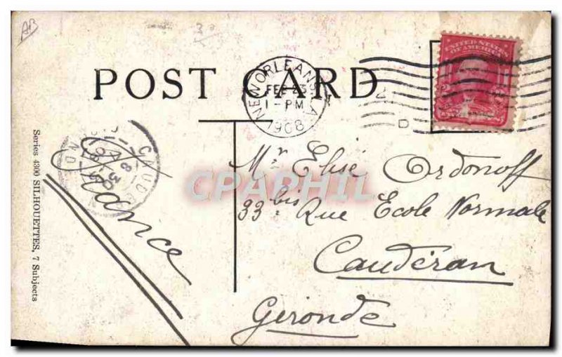 Postcard Old Boat Sailboat The fair skipper